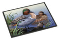 Green Teal Ducks in the Water Doormat Indoor Outdoor 24H X 36W Front Door Mat Rugs for Entryway, Non Slip Washable Low Pile,