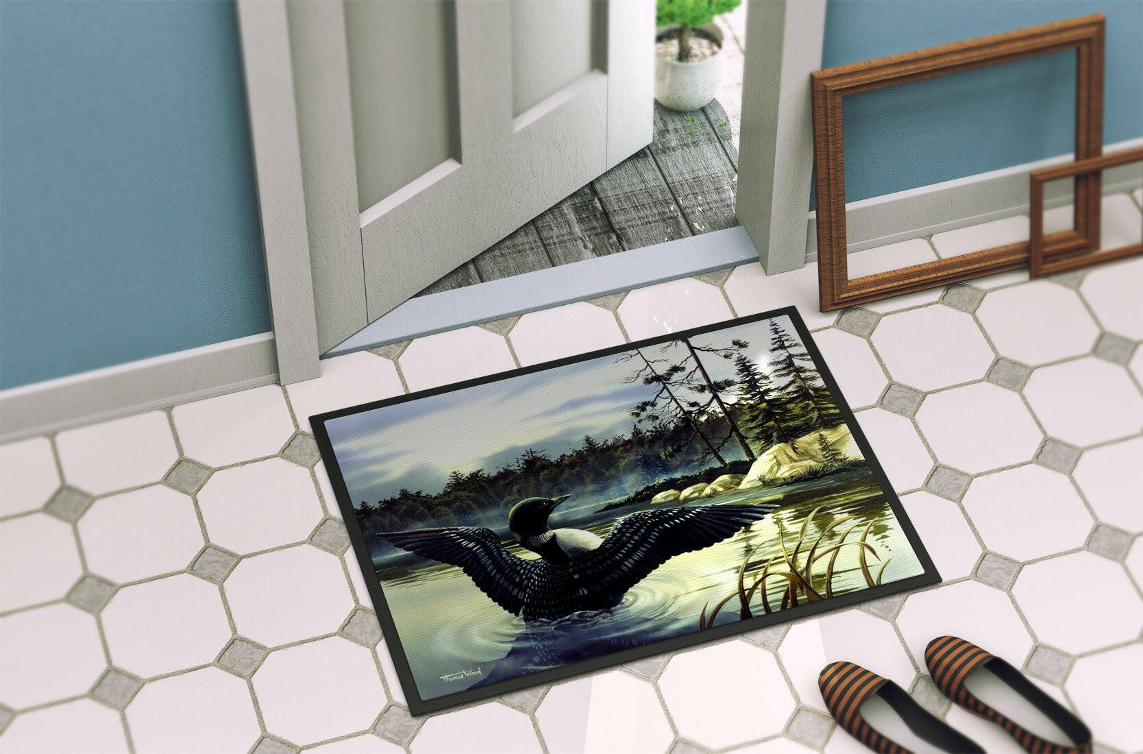 Loon Country Doormat Indoor Outdoor 24H X 36W Front Door Mat Rugs for Entryway, Non Slip Washable Low Pile,