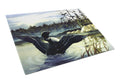 Loon Country Cutting Board Tempered Glass Kitchen Cutting Surface, Heat Resistant Chopping, Non-Slip Feet, Food Prep & Serving