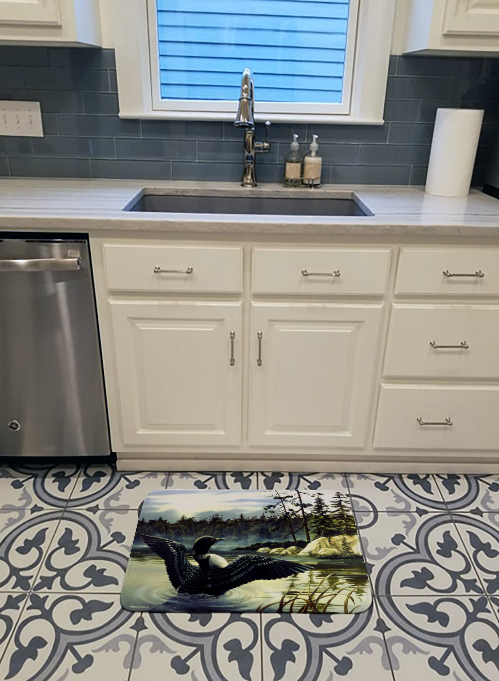 Loon Country Memory Foam Kitchen Mat Machine Washable Anti-Fatigue Cushion Comfort Bath or Kitchen Rug