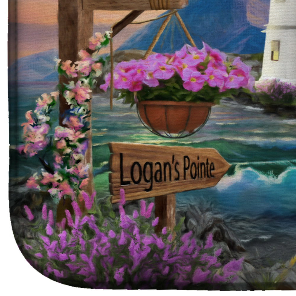 Logan's Pointe Lighthouse Golden Retriever Dish Drying Mat Absorbent Dish Drying Mat Pad for Kitchen Counter Dish Drainer Mat for Countertop, 14 x 21", Multicolor