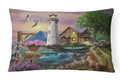 Logan's Pointe Lighthouse Golden Retriever Decorative Throw Pillow 12x16 Indoor Outdoor Accent Cushion, Fabric Cover with Insert for Sofa, Bed, Porch & Living Room
