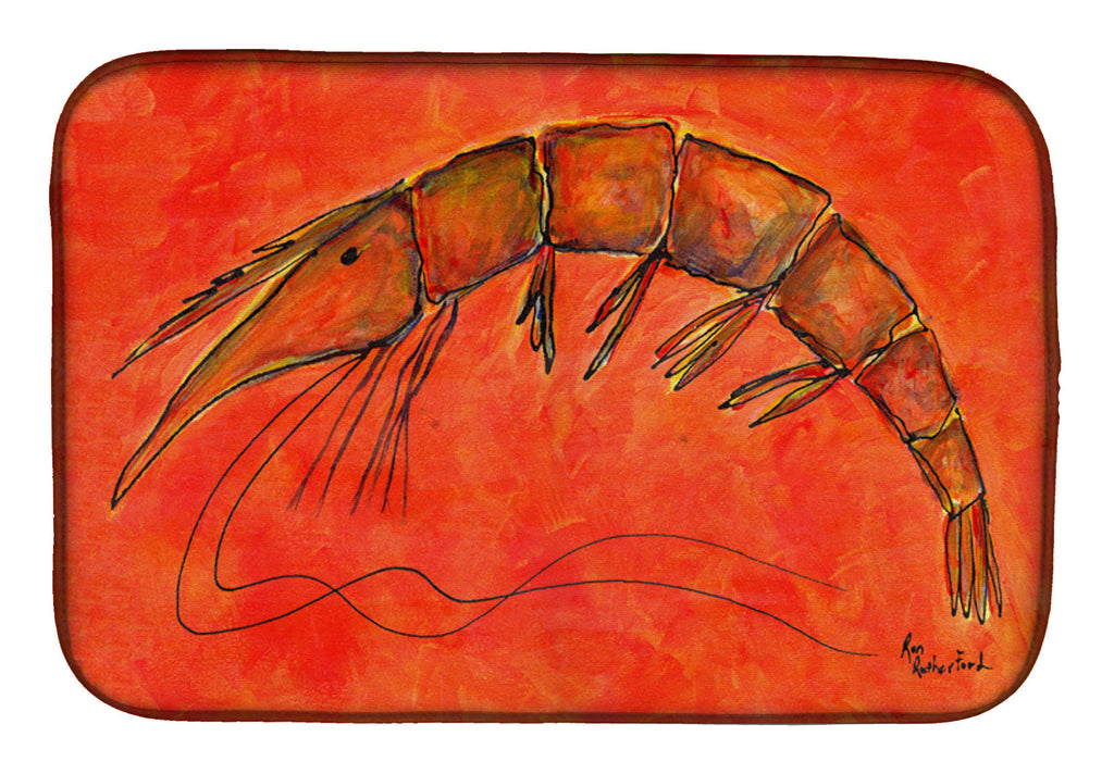 Shrimp Dish Drying Mat Absorbent Dish Drying Mat Pad for Kitchen Counter Dish Drainer Mat for Countertop, 14 x 21", Multicolor