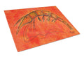 Shrimp Cutting Board Tempered Glass Kitchen Cutting Surface, Heat Resistant Chopping, Non-Slip Feet, Food Prep & Serving