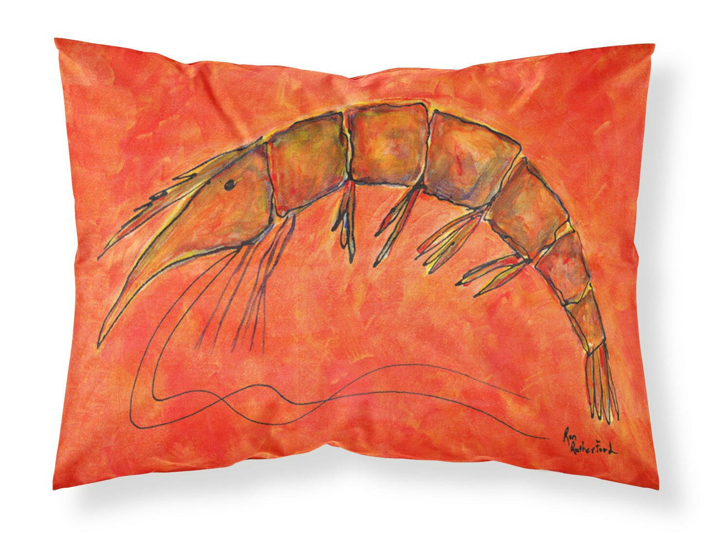 Shrimp Standard Pillowcase Lightweight Super Soft Easy Care Decorative Artwork Pillowcase, Standard