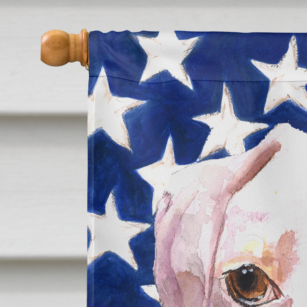 USA American Flag with Boxer House Flag 28x40 Porch Sleeve Pole Decorative Outside Yard Banner Artwork Wall Hanging, Polyester