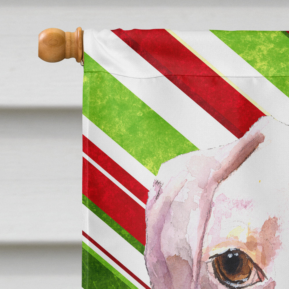 White Boxer Cooper  House Flag 28x40 Porch Sleeve Pole Decorative Outside Yard Banner Artwork Wall Hanging, Polyester