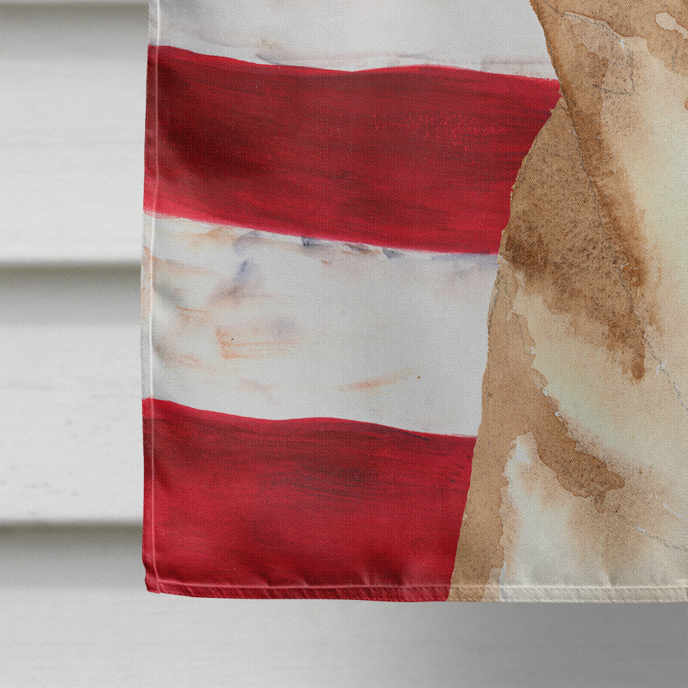 USA American Flag with Chihuahua House Flag 28x40 Porch Sleeve Pole Decorative Outside Yard Banner Artwork Wall Hanging, Polyester