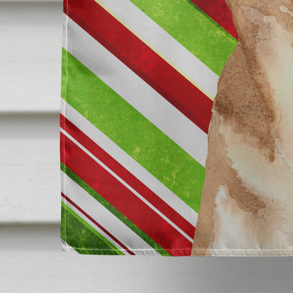 Chihuahua Candy Cane Christmas House Flag 28x40 Porch Sleeve Pole Decorative Outside Yard Banner Artwork Wall Hanging, Polyester
