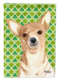 Chihuahua St Patrick's Day House Flag 28x40 Porch Sleeve Pole Decorative Outside Yard Banner Artwork Wall Hanging, Polyester