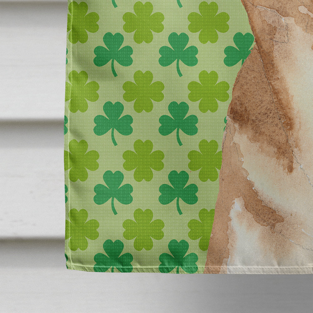 Chihuahua St Patrick's Day House Flag 28x40 Porch Sleeve Pole Decorative Outside Yard Banner Artwork Wall Hanging, Polyester