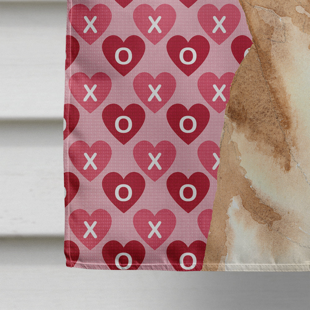 Chihuahua Hearts and Love House Flag 28x40 Porch Sleeve Pole Decorative Outside Yard Banner Artwork Wall Hanging, Polyester