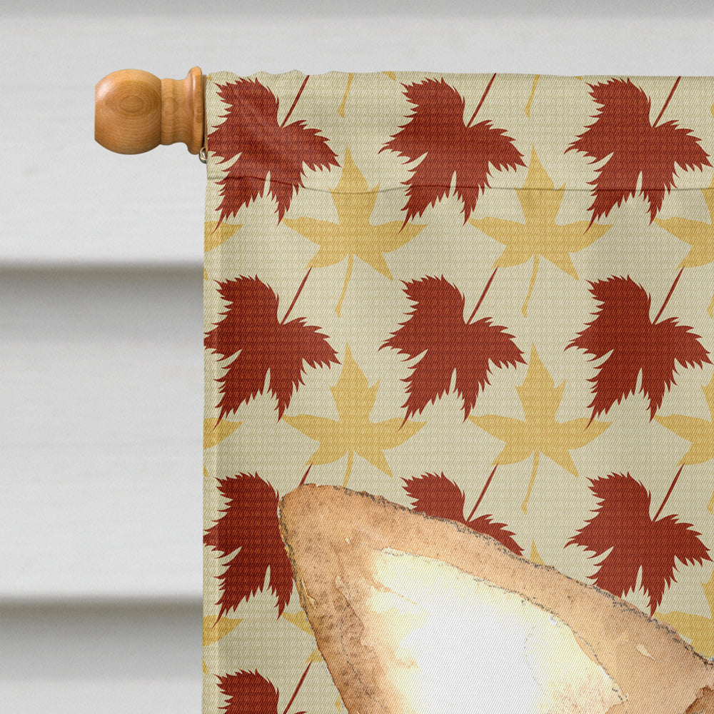 Chihuahua Fall Leaves House Flag 28x40 Porch Sleeve Pole Decorative Outside Yard Banner Artwork Wall Hanging, Polyester