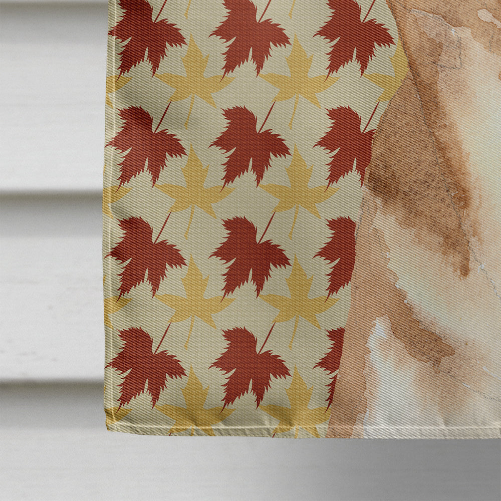 Chihuahua Fall Leaves House Flag 28x40 Porch Sleeve Pole Decorative Outside Yard Banner Artwork Wall Hanging, Polyester