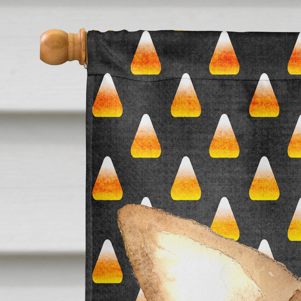 Chihuahua Candy Corn Halloween House Flag 28x40 Porch Sleeve Pole Decorative Outside Yard Banner Artwork Wall Hanging, Polyester