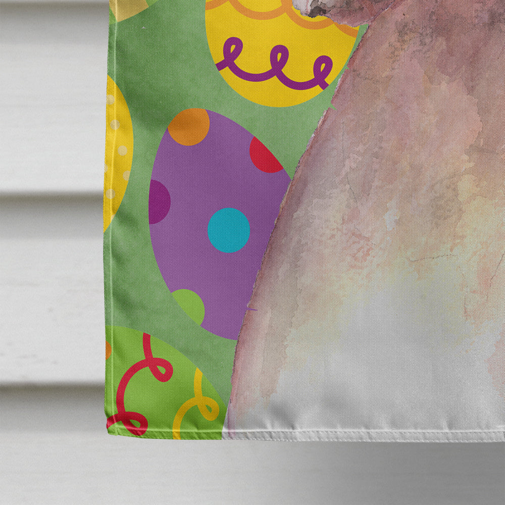 White Boxer Easter Eggs House Flag 28x40 Porch Sleeve Pole Decorative Outside Yard Banner Artwork Wall Hanging, Polyester