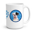 Blue Cooper the Boxer Wipe your Paws Ceramic Coffee Mug 15 oz Decorative Large C Handle Mug Cup for Tea, Cocoa Hot Chocolate