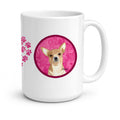 Pink Chihuahua Ceramic Coffee Mug 15 oz Decorative Large C Handle Mug Cup for Tea, Cocoa Hot Chocolate
