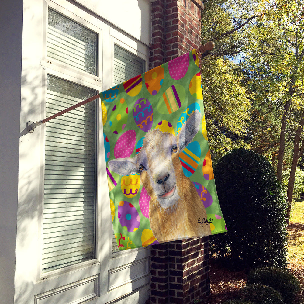 Goat Easter Eggs House Flag 28x40 Porch Sleeve Pole Decorative Outside Yard Banner Artwork Wall Hanging, Polyester