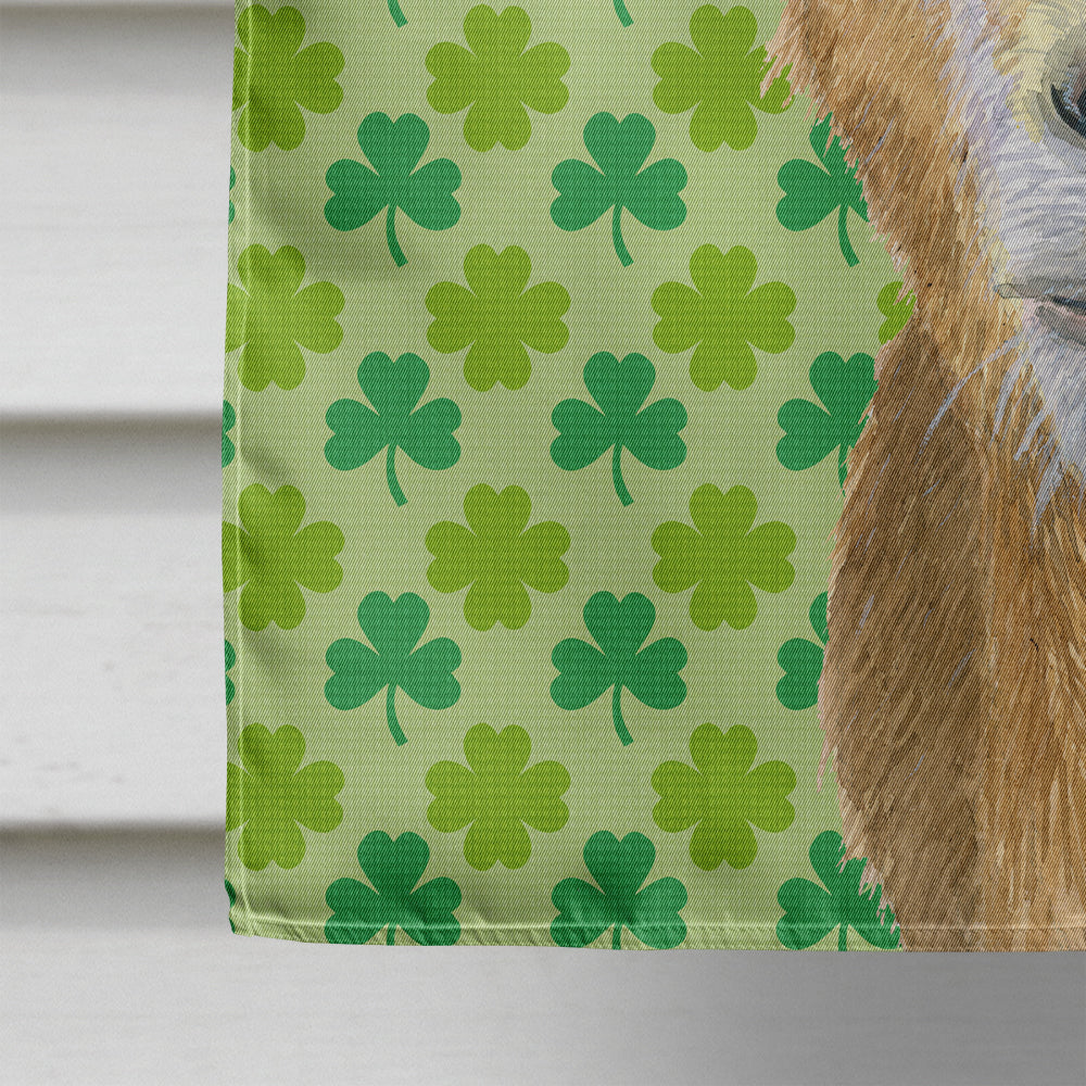 Goat St Patrick's Day House Flag 28x40 Porch Sleeve Pole Decorative Outside Yard Banner Artwork Wall Hanging, Polyester