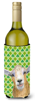 Goat St Patrick's Day Wine Bottle Hugger Gift Sleeve for Standard 750 ml Bottles, Insulated Reusable Also Fits Mini Shot & Pint Bottles