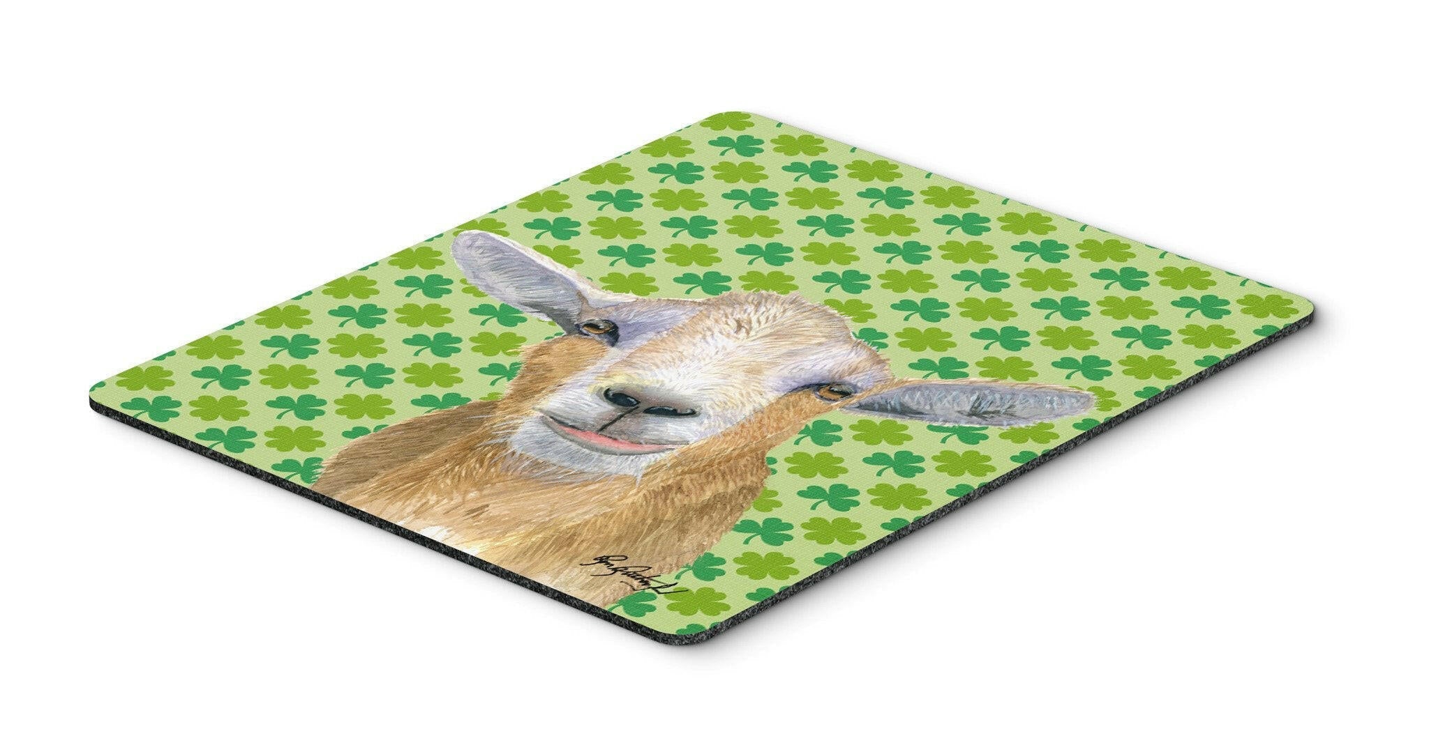 Goat St Patrick's Day Mouse Pad, Heat Resistant Trivet Hot Pad , Non Slip Rubber Desk Mat, Kitchen Counter Protector, Home Office Decor Gift