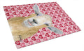 Goat Hearts and Love Cutting Board Tempered Glass Kitchen Cutting Surface, Heat Resistant Chopping, Non-Slip Feet, Food Prep & Serving