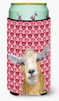 Goat Hearts and Love Tall Boy Hugger Can Cooler Sleeve Machine Washable Drink Collapsible Insulator Beverage Insulated Holder