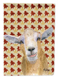 Goat Fall Leaves House Flag 28x40 Porch Sleeve Pole Decorative Outside Yard Banner Artwork Wall Hanging, Polyester