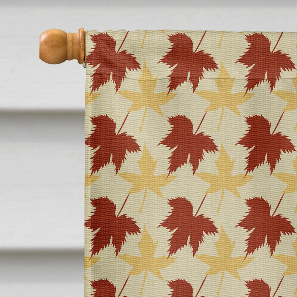 Goat Fall Leaves House Flag 28x40 Porch Sleeve Pole Decorative Outside Yard Banner Artwork Wall Hanging, Polyester