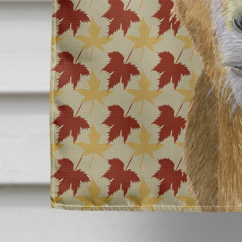 Goat Fall Leaves House Flag 28x40 Porch Sleeve Pole Decorative Outside Yard Banner Artwork Wall Hanging, Polyester