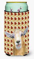 Goat Fall Leaves Tall Boy Hugger Can Cooler Sleeve Machine Washable Drink Collapsible Insulator Beverage Insulated Holder