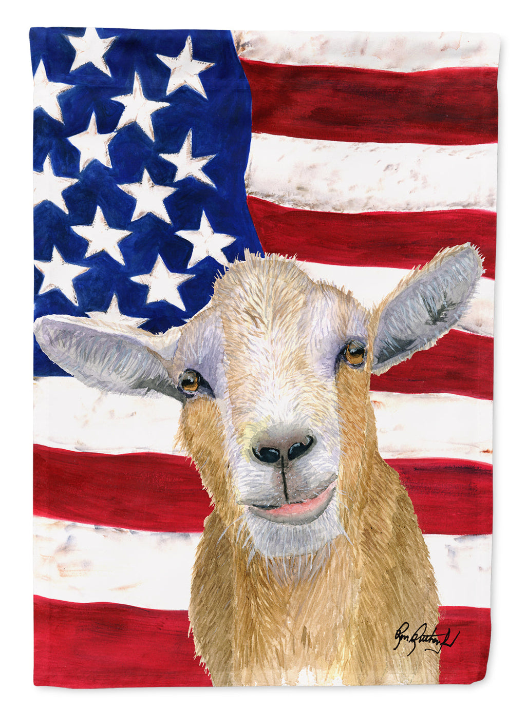 Goat House Flag 28x40 Porch Sleeve Pole Decorative Outside Yard Banner Artwork Wall Hanging, Polyester