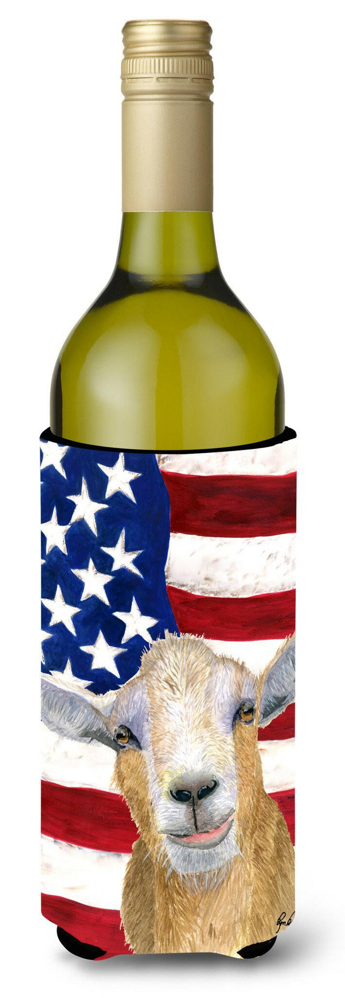Goat Wine Bottle Hugger Gift Sleeve for Standard 750 ml Bottles, Insulated Reusable Also Fits Mini Shot & Pint Bottles
