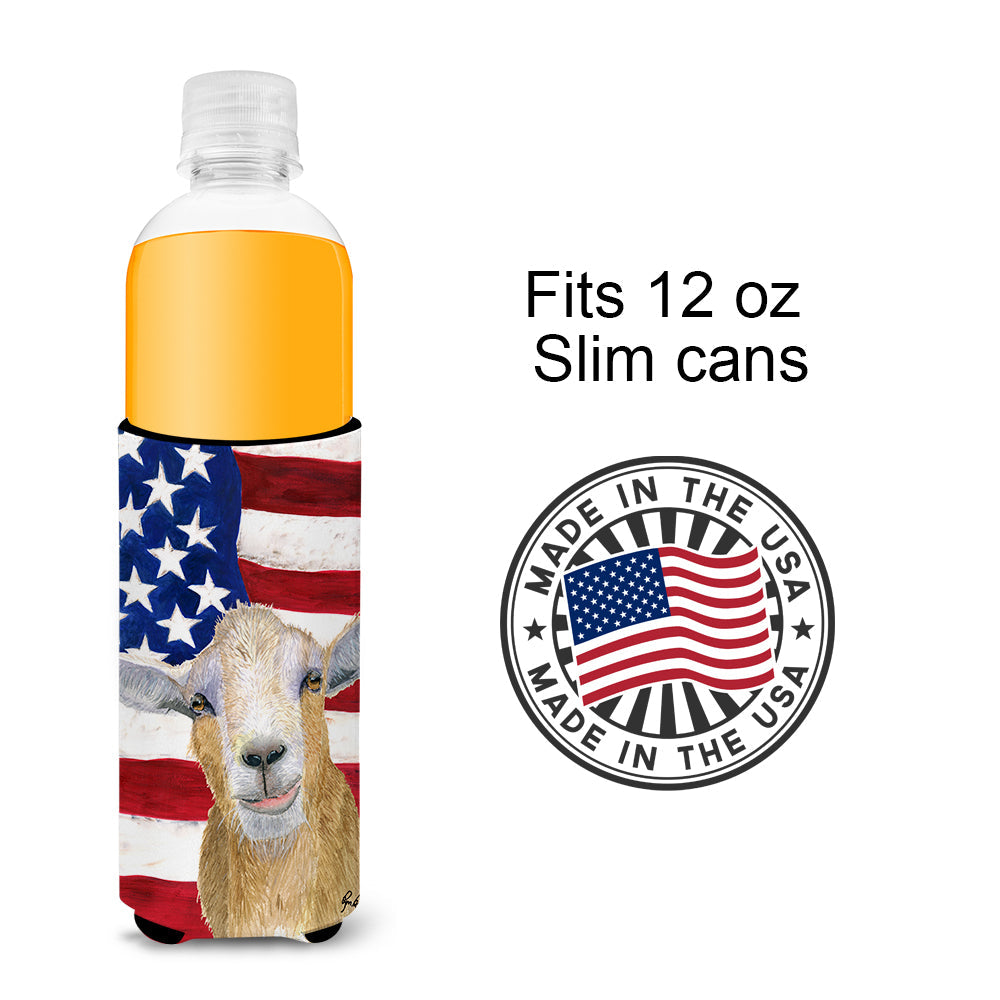 Goat Slim Can Hugger , Insulated Foam Hugger for 12 oz Slim Cans, Beer Bottles & Water Bottles, Printed in USA