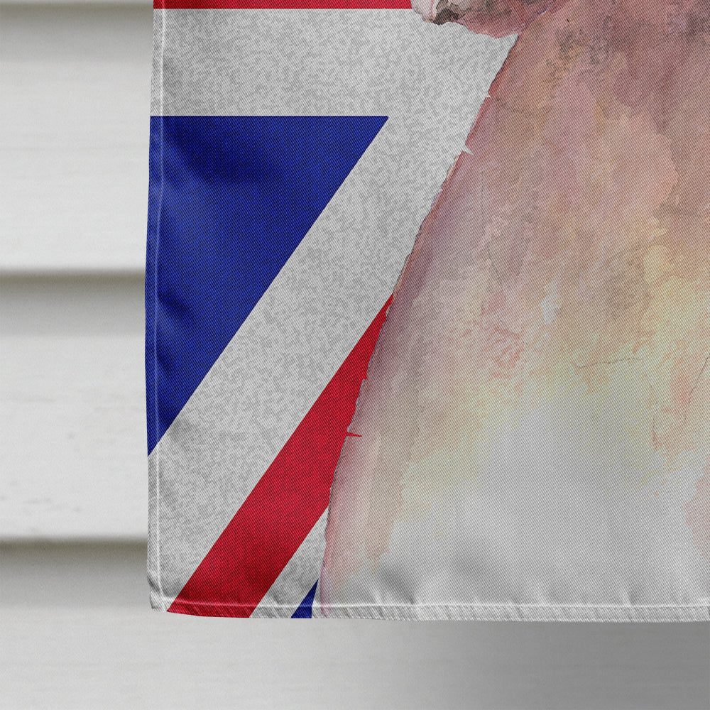 Boxer Cooper with English Union Jack British Flag House Flag 28x40 Porch Sleeve Pole Decorative Outside Yard Banner Artwork Wall Hanging, Polyester
