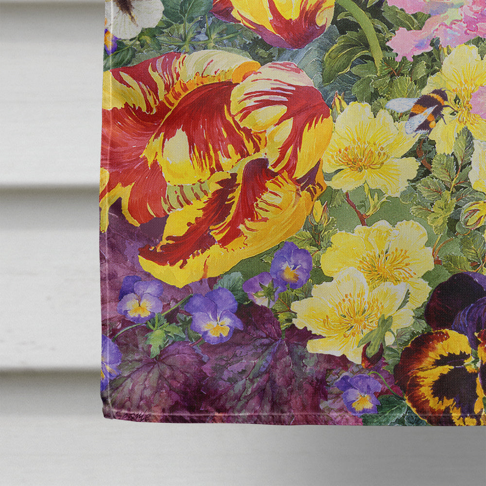 Summer Floral by Anne Searle House Flag 28x40 Porch Sleeve Pole Decorative Outside Yard Banner Artwork Wall Hanging, Polyester