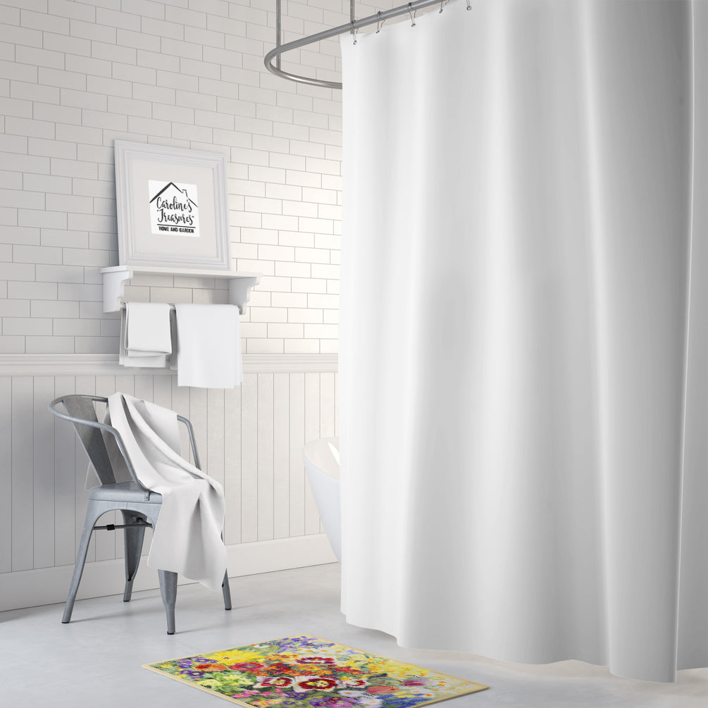 Spring Floral by Anne Searle Memory Foam Kitchen Mat Machine Washable Anti-Fatigue Cushion Comfort Bath or Kitchen Rug