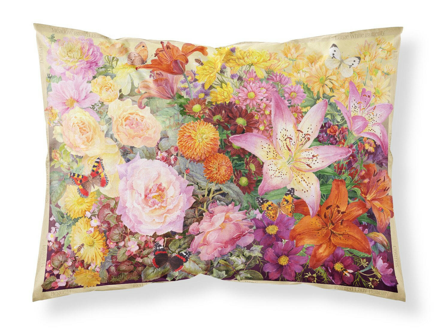 Autumn Floral by Anne Searle Standard Pillowcase Lightweight Super Soft Easy Care Decorative Artwork Pillowcase, Standard