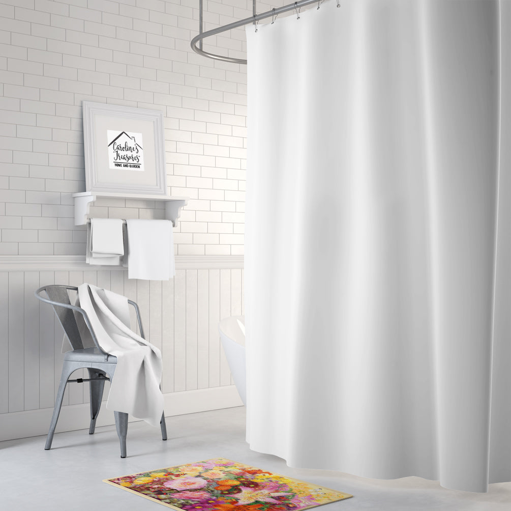 Autumn Floral by Anne Searle Memory Foam Kitchen Mat Machine Washable Anti-Fatigue Cushion Comfort Bath or Kitchen Rug