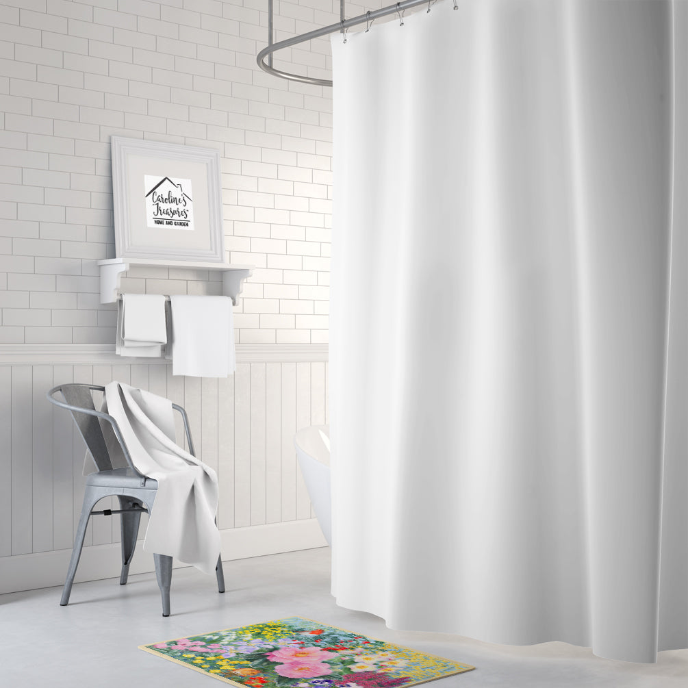 Winter Floral by Anne Searle Memory Foam Kitchen Mat Machine Washable Anti-Fatigue Cushion Comfort Bath or Kitchen Rug