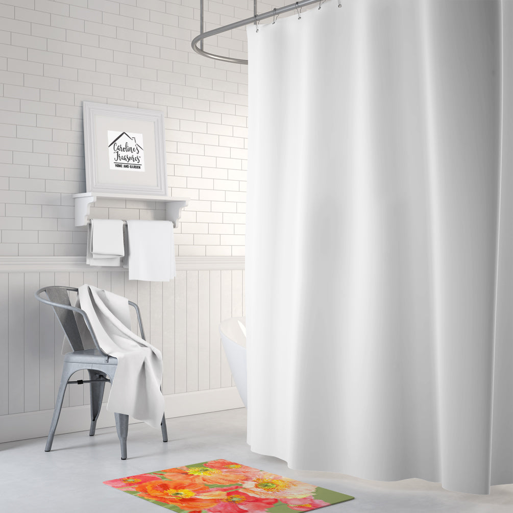 Poppies by Anne Searle Memory Foam Kitchen Mat Machine Washable Anti-Fatigue Cushion Comfort Bath or Kitchen Rug