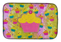 Cupcake Dish Drying Mat Absorbent Dish Drying Mat Pad for Kitchen Counter Dish Drainer Mat for Countertop, 14 x 21", Multicolor