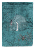 RIP Rest in Peace with spider web Halloween House Flag 28x40 Porch Sleeve Pole Decorative Outside Yard Banner Artwork Wall Hanging, Polyester