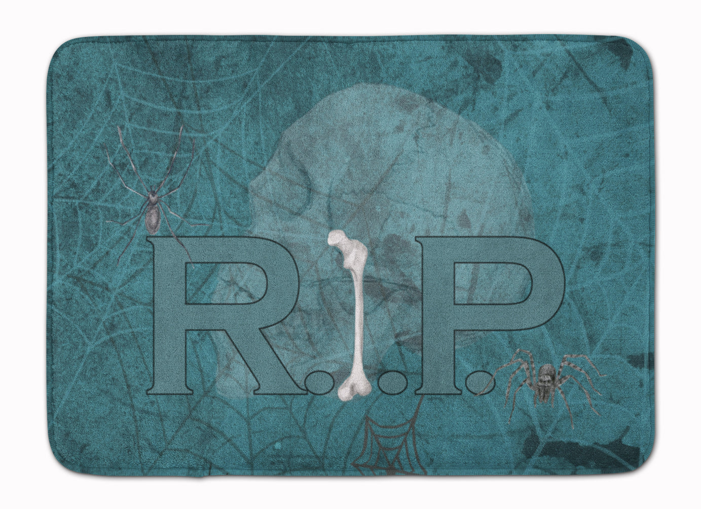 RIP Rest in Peace with spider web Halloween Memory Foam Kitchen Mat Machine Washable Anti-Fatigue Cushion Comfort Bath or Kitchen Rug
