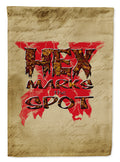 Hex marks the spot Halloween House Flag 28x40 Porch Sleeve Pole Decorative Outside Yard Banner Artwork Wall Hanging, Polyester