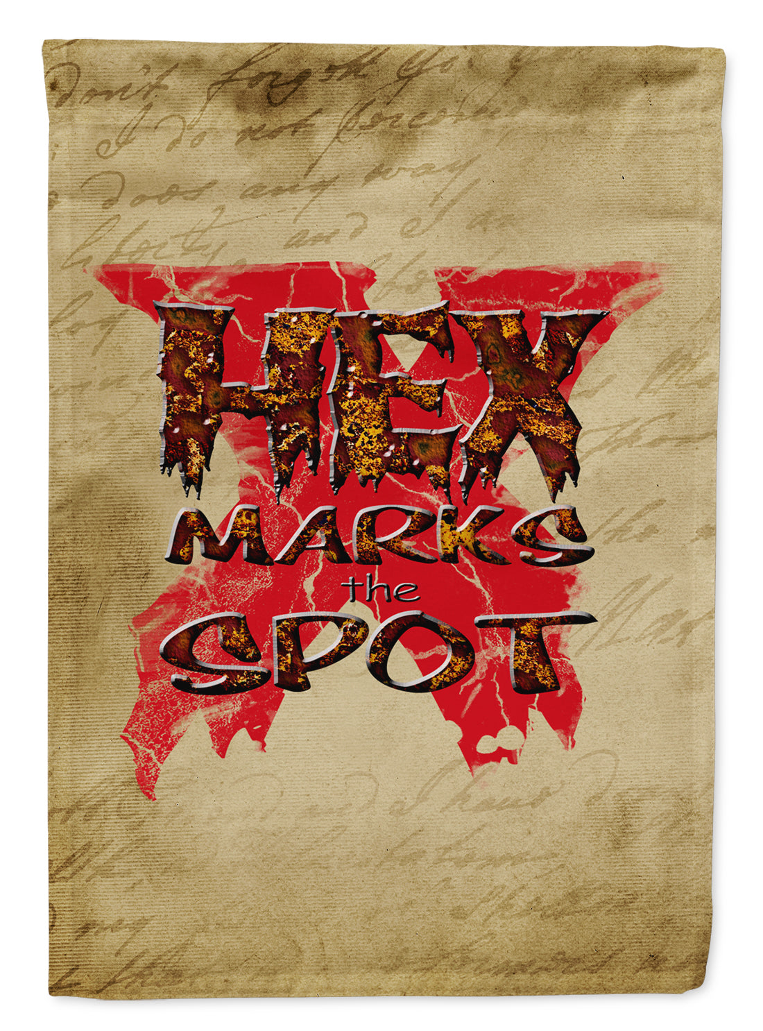 Hex marks the spot Halloween House Flag 28x40 Porch Sleeve Pole Decorative Outside Yard Banner Artwork Wall Hanging, Polyester