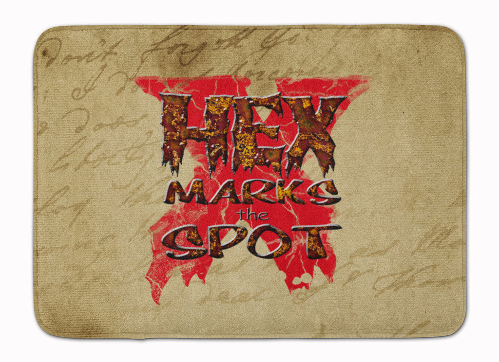 Hex marks the spot Halloween Memory Foam Kitchen Mat Machine Washable Anti-Fatigue Cushion Comfort Bath or Kitchen Rug