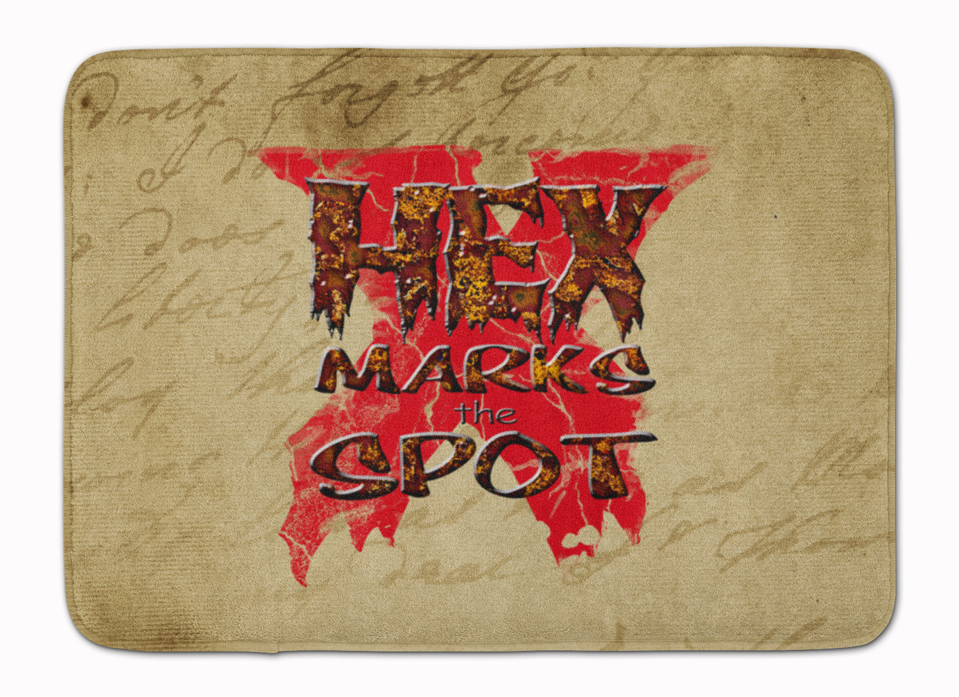 Hex marks the spot Halloween Memory Foam Kitchen Mat Machine Washable Anti-Fatigue Cushion Comfort Bath or Kitchen Rug