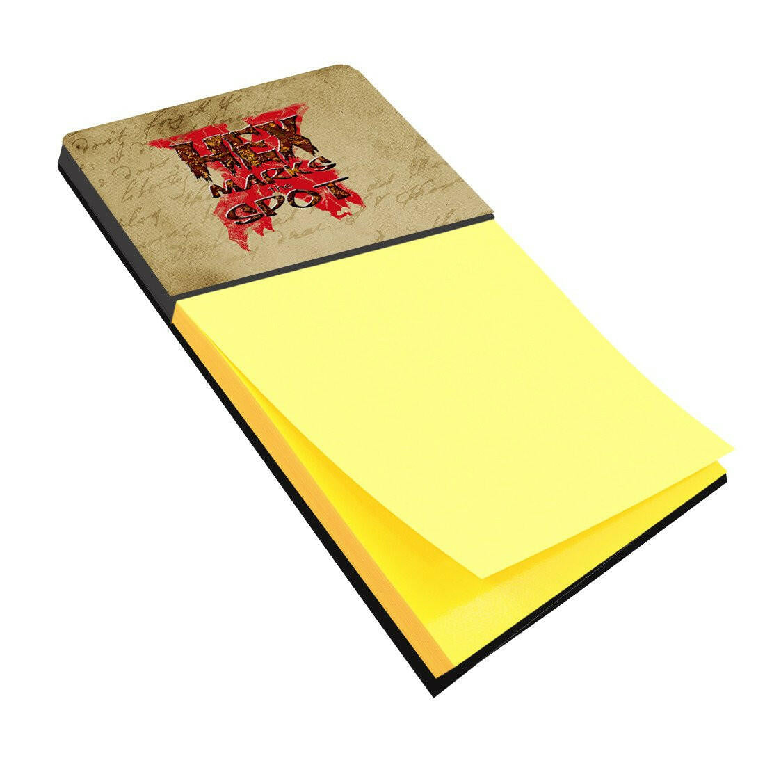 Hex marks the spot Halloween Watercolor Sticky Note Holder Refillable Dispenser Desk Accessory 3x3 Pad Gift